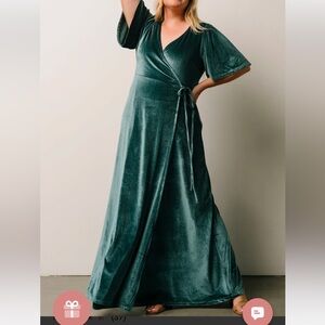 Baltic Born Meghan Velvet Wrap Maxi Dress size 1X New With Tags